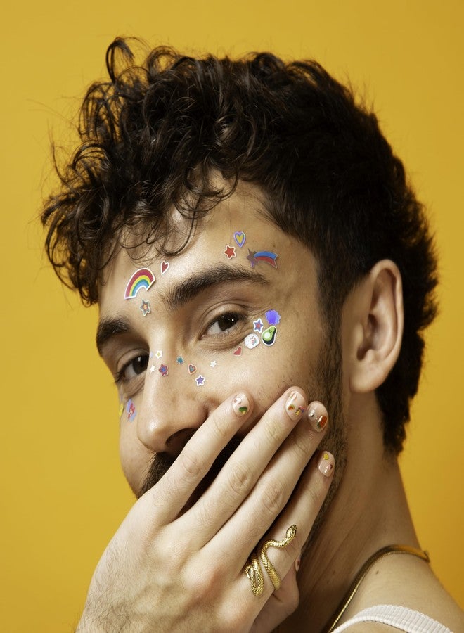 Omy Kawaii Face Stickers | Brighten Your Look with 85 Adorable, Repositionable Stickers | Skin-Safe and Dermatologically Tested | Fun and Creative Expression for All Ages - Image 3